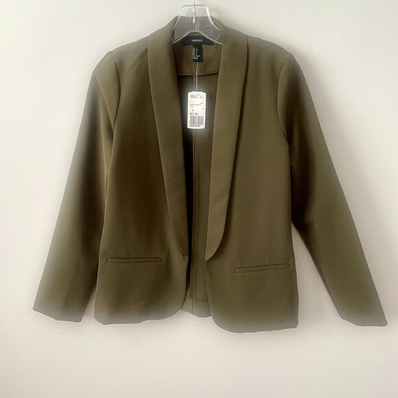 Forever 21 Jackets & Blazers - Forever 21 Olive Green Open Front Blazer NWT SZ S